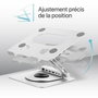 T'nb Soporte Metálico Giratorio 360° para Portátil iClick, Blanco
