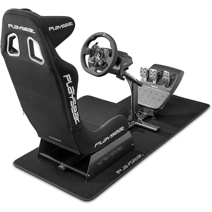 Playseat PLA8717496872296 Alfombrilla para suelo XL Negra para asientos y cabinas de simulación de carreras