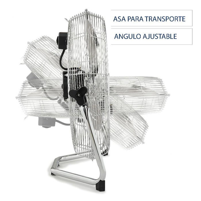 Blaupunkt Ventilador Industrial Cromado para Suelo, 40 cm, 90 W