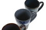 DKD Home Decor Mug Moderno Azul Marino 330ml Gres Esmaltado Apto Microondas y Lavavajillas 8.5 x 10.6 x 12 cm (12 Unidades)