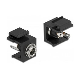 DeLOCK Módulo Keystone DC 5,5 x 2,5 mm hembra negro