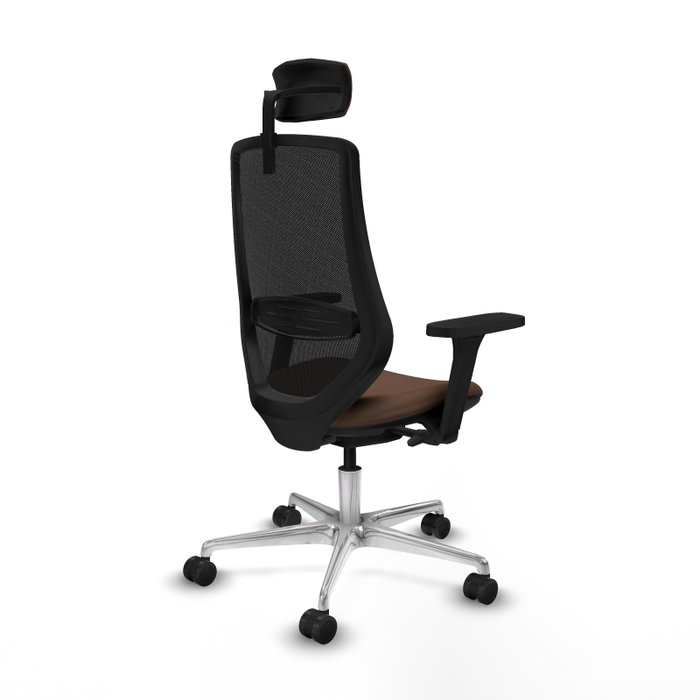 PIQUERAS Y CRESPO Silla de oficina Mardos con mecanismo Sincro/Traslack Marrón oscuro/Negro
