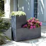 Eda Bac Volcania Jardinere 100 x 40 x 40 cm - 97.6 L - Anthracite Gray 13731GANT