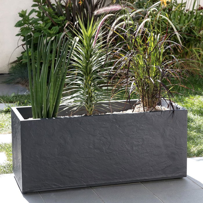 Eda Bac Volcania Jardinere Anthracite Gray 97.6 L