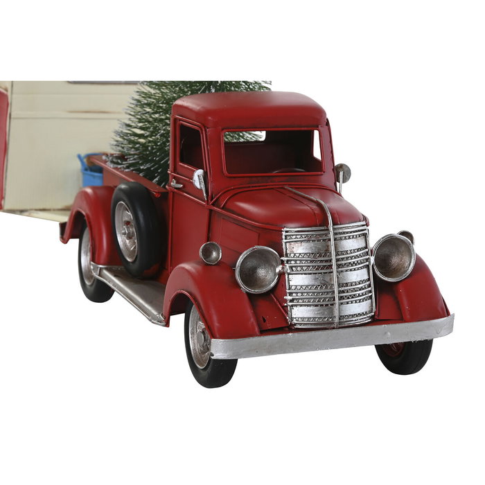 DKD Home Decor Vehículo de Decoración Metal Caravana Rojo