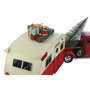 DKD Home Decor Vehículo de Decoración Metal Caravana Rojo
