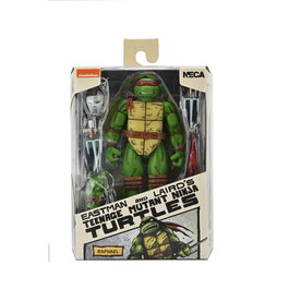 NECA Figura de Acción Teenage Mutant Ninja Turtles - Raphael 18 cm, Basada en los Cómics Mirage 'Regreso a Nueva York', Diseño de Kevin Eastman, Incluye Accesorios