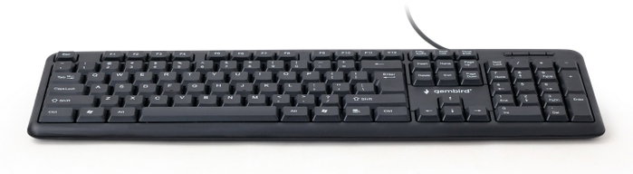 Gembird KB-U-103 Teclado USB Inglés de EE. UU. Negro
