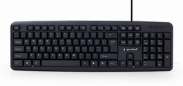 Gembird KB-U-103 Teclado USB Inglés de EE. UU. Negro Completo Alámbrico 104 Teclas Cable 1.4m