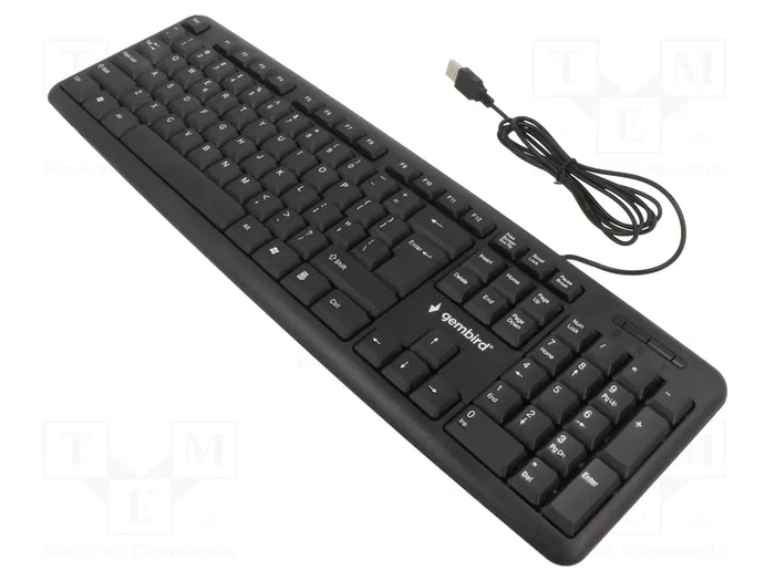 Gembird KB-U-103 Teclado USB Inglés de EE. UU. Negro