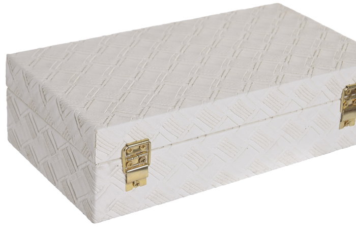 DKD Home Decor Set de 2 Cajas de Almacenaje Blanco y Marrón DKD Home Decor Set de 2 Cajas de Almacenaje Blanco y Marrón