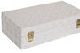 DKD Home Decor Set de 2 Cajas de Almacenaje Blanco y Marrón