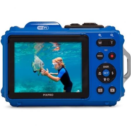 Kodak Pixpro WPZ2BL6 Cámara Digital 16MP Zoom Óptico 4x Resistente al Agua con 2 Baterías y MicroSD Azul