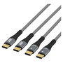 EFB Elektronik USB-CC-00005 Set de 2 Cables USB-C 100W 1m Gris