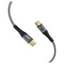 EFB Elektronik USB-CC-00005 Set de 2 Cables USB-C 100W 1m Gris