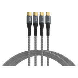 EFB Elektronik USB-CC-00005 Set de 2 Cables USB-C 100W 1m Gris