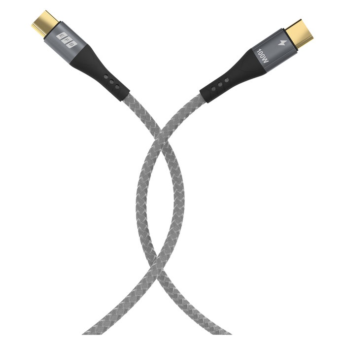 EFB Elektronik USB-CC-00005 Set de 2 Cables USB-C 100W 1m Gris