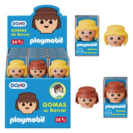 Goma De Borrar Dohe Playmobil Surtido Expositor De 24 (2 Mod.)