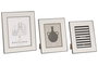 DKD Home Decor Set de 3 Marcos de Fotos Blanco con Cristal