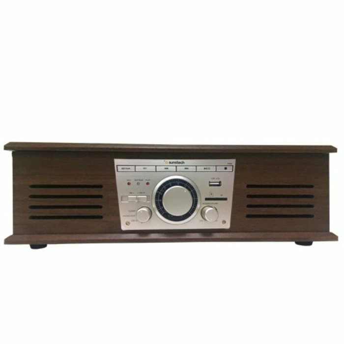 SUNSTECH PXR32WD Tocadiscos de Madera con Bluetooth, Radio y Conversor MP3 SUNSTECH PXR32WD Tocadiscos de Madera con Bluetooth, Radio y Conversor MP3