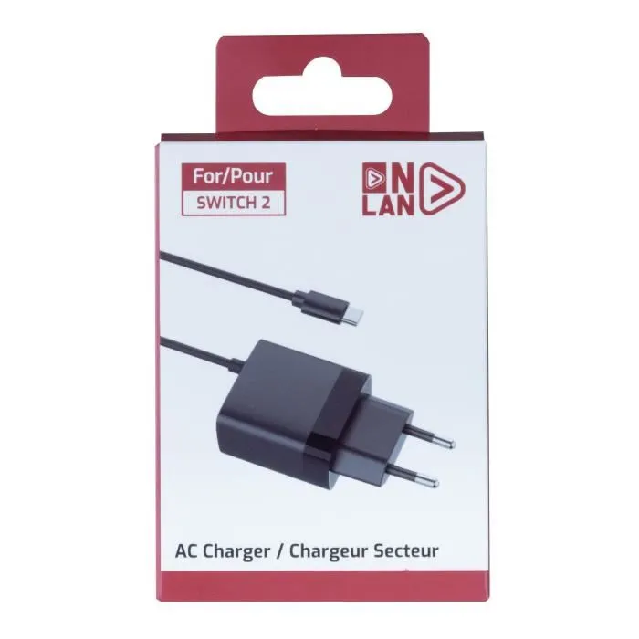 Onlan 3015220019357 Cargador para Nintendo Switch 2 - Negro Onlan 3015220019357 Cargador para Nintendo Switch 2 - Negro