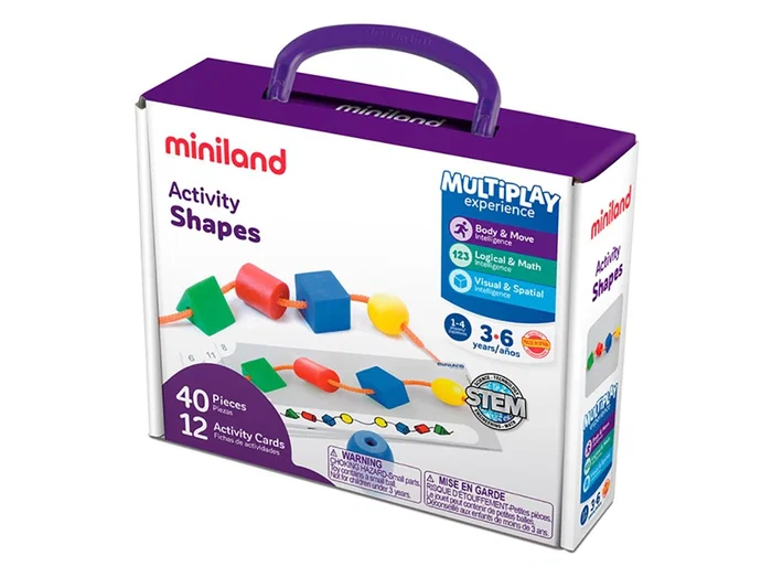 Miniland Juego Actividades Formas 40 Formas + 12 Fichas Actividades