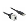 DeLOCK 86399 Módulo Keystone USB-C a USB-C 5 Gbps 25 cm