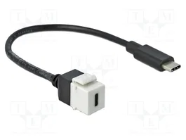Delock Módulo Keystone USB-C Hembra a USB-C Macho con Cable 25 cm 86399