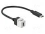 Delock Módulo Keystone USB-C Hembra a USB-C Macho con Cable 25 cm 86399