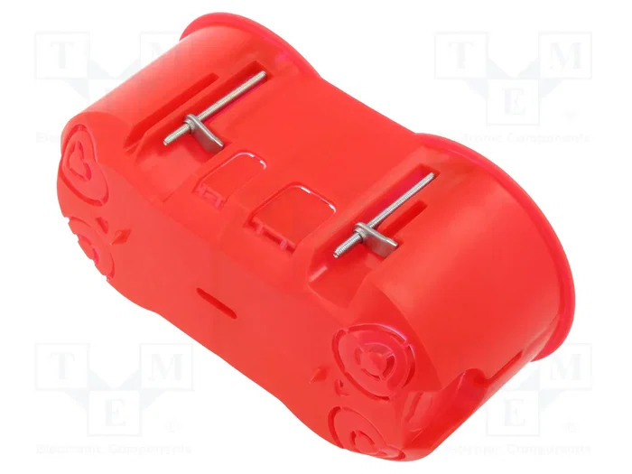 PAWBOL Caja de Instalación Doble de 68mm en Rojo