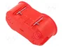 PAWBOL Caja de Instalación Doble de 68mm en Rojo