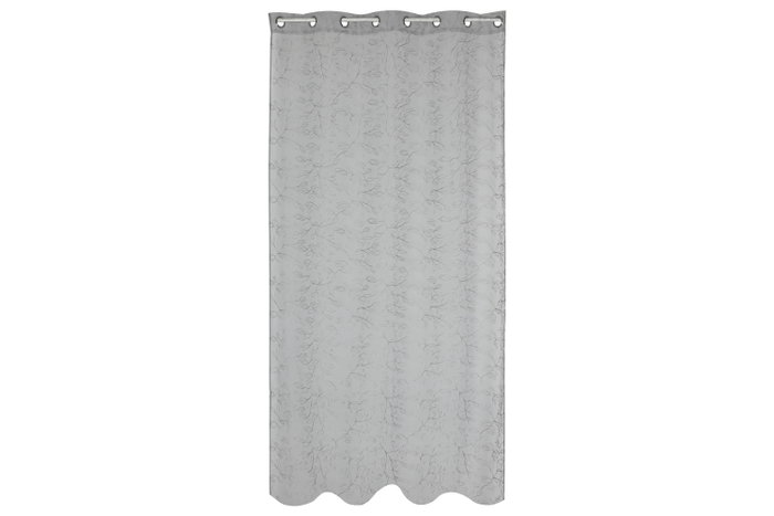 DKD Home Decor Cortina de Poliester 140x260 con 8 Anillas Gris Claro DKD Home Decor Cortina de Poliester 140x260 con 8 Anillas Gris Claro