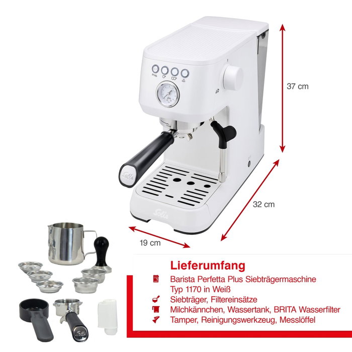 Solis Barista Perfetta Plus 1170 v2 Blanco Solis Barista Perfetta Plus 1170 v2 Blanco