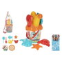 Color Baby Cubo Playa Summer Sea con Pala, Rastrillo y Regadera en Red de 18 cm