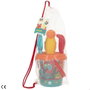 Color Baby Cubo Playa Summer Sea con Pala, Rastrillo y Regadera en Red de 18 cm