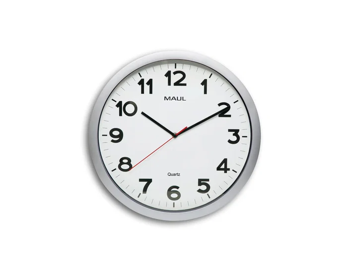 Maul Reloj de pared redondo Maul Step de 20 cm color plata