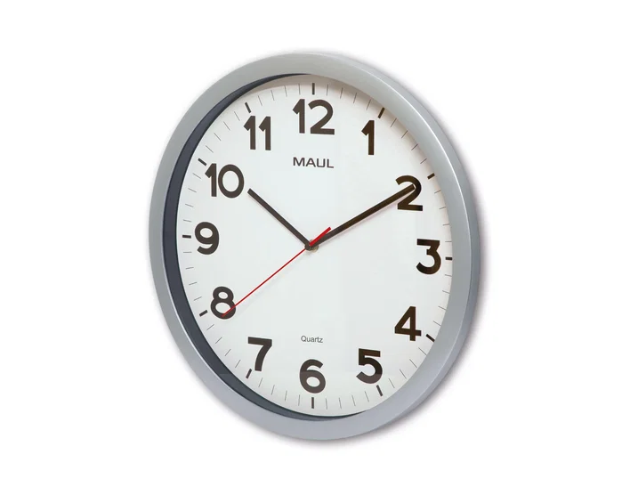 Maul Reloj de pared redondo Maul Step de 20 cm color plata