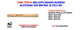 BELLOTA Mango de Madera para Alcotana 5931-0N de 290 mm