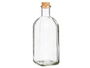 Vivalto Frasca Vidrio 500 ml con Tapón de Corcho - Dimensiones 7 x 20 x 7 cm (Set de 36)