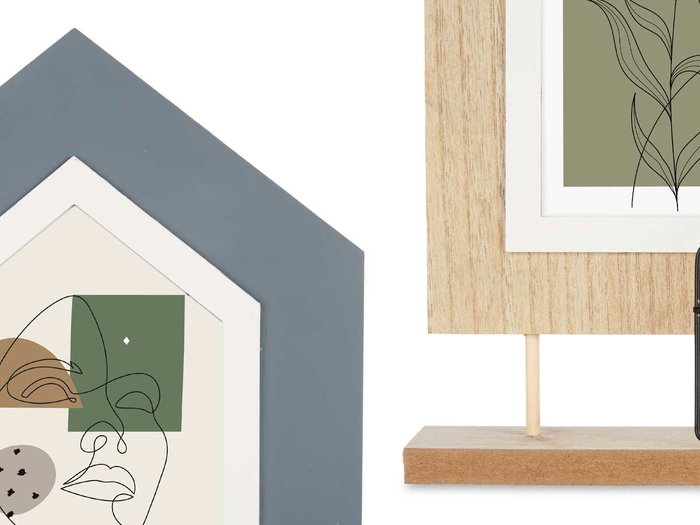 Giftdecor Portafotos Doble Casa Marron y Negro 36 x 26 x 6 cm (Set de 6) Giftdecor Portafotos Doble Casa Marron y Negro 36 x 26 x 6 cm (Set de 6)