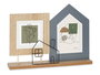 Giftdecor Portafotos Doble Casa Marron y Negro 36 x 26 x 6 cm (Set de 6)