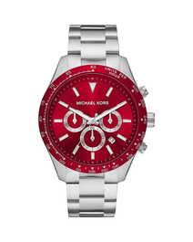 Michael Kors MK8822 con esfera roja y caja plateada