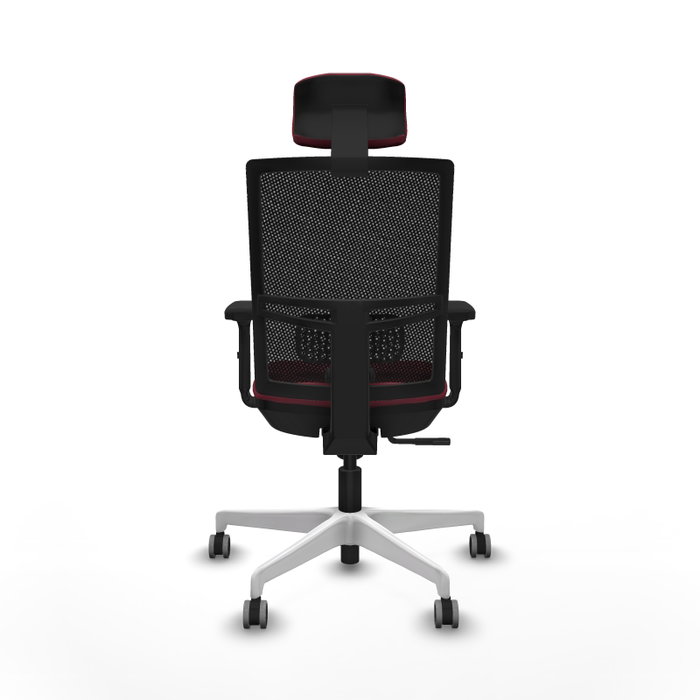 PIQUERAS Y CRESPO Silla de oficina Yunquera con mecanismo Sincro, Tela Granate y Malla Negra PIQUERAS Y CRESPO Silla de oficina Yunquera con mecanismo Sincro, Tela Granate y Malla Negra