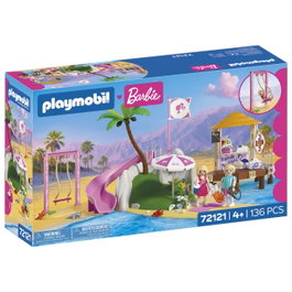 Playmobil Barbie Parque Acuático Malibu con Toboganes y Piscina 72121