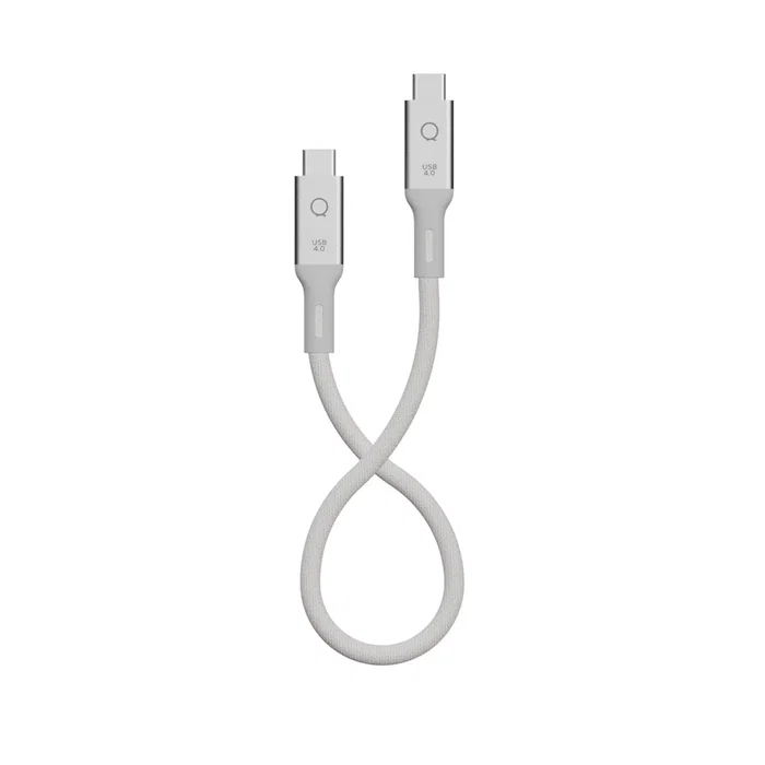 LINQ LQCU4030 Cable USB-C a USB-C 0.3m Blanco de Alta Velocidad 40 Gbit/s y Power Delivery de 240 W