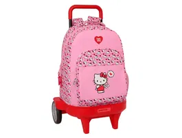 Safta Mochila Escolar Grande con Ruedas Compact Evolution Extraíble Hello Kitty 450x330x220 mm