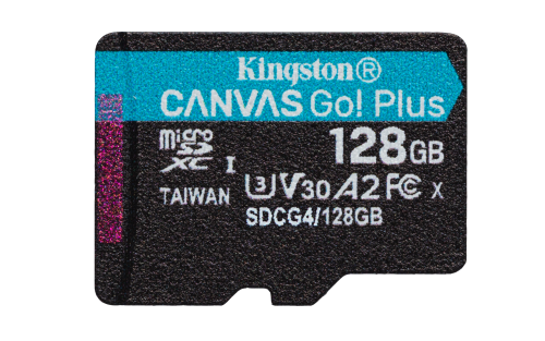 Kingston Canvas Go! Plus 128 GB microSDXC A2 U3 V30 con adaptador Kingston Canvas Go! Plus 128 GB microSDXC A2 U3 V30 con adaptador