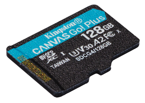 Kingston Canvas Go! Plus 128 GB microSDXC A2 U3 V30 con adaptador Kingston Canvas Go! Plus 128 GB microSDXC A2 U3 V30 con adaptador