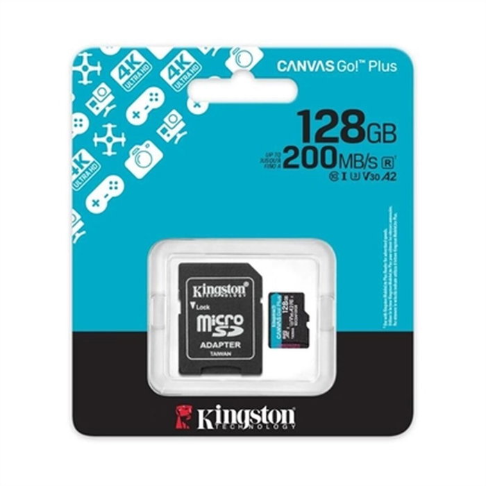 Kingston Canvas Go! Plus 128 GB microSDXC A2 U3 V30 con adaptador Kingston Canvas Go! Plus 128 GB microSDXC A2 U3 V30 con adaptador