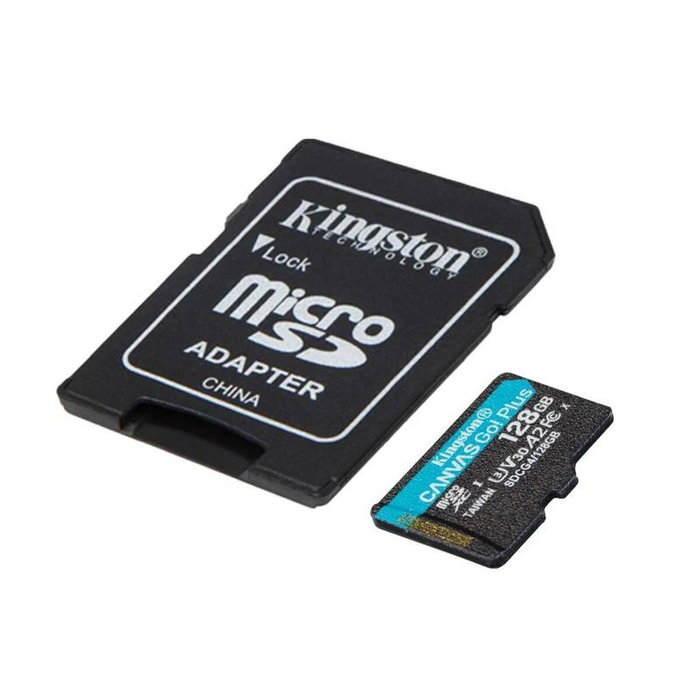 Kingston Canvas Go! Plus 128 GB microSDXC A2 U3 V30 con adaptador Kingston Canvas Go! Plus 128 GB microSDXC A2 U3 V30 con adaptador